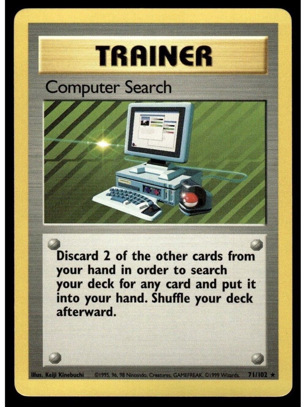 Computer Search Trainer #71/102-Pokemon-Rare-Shadowless